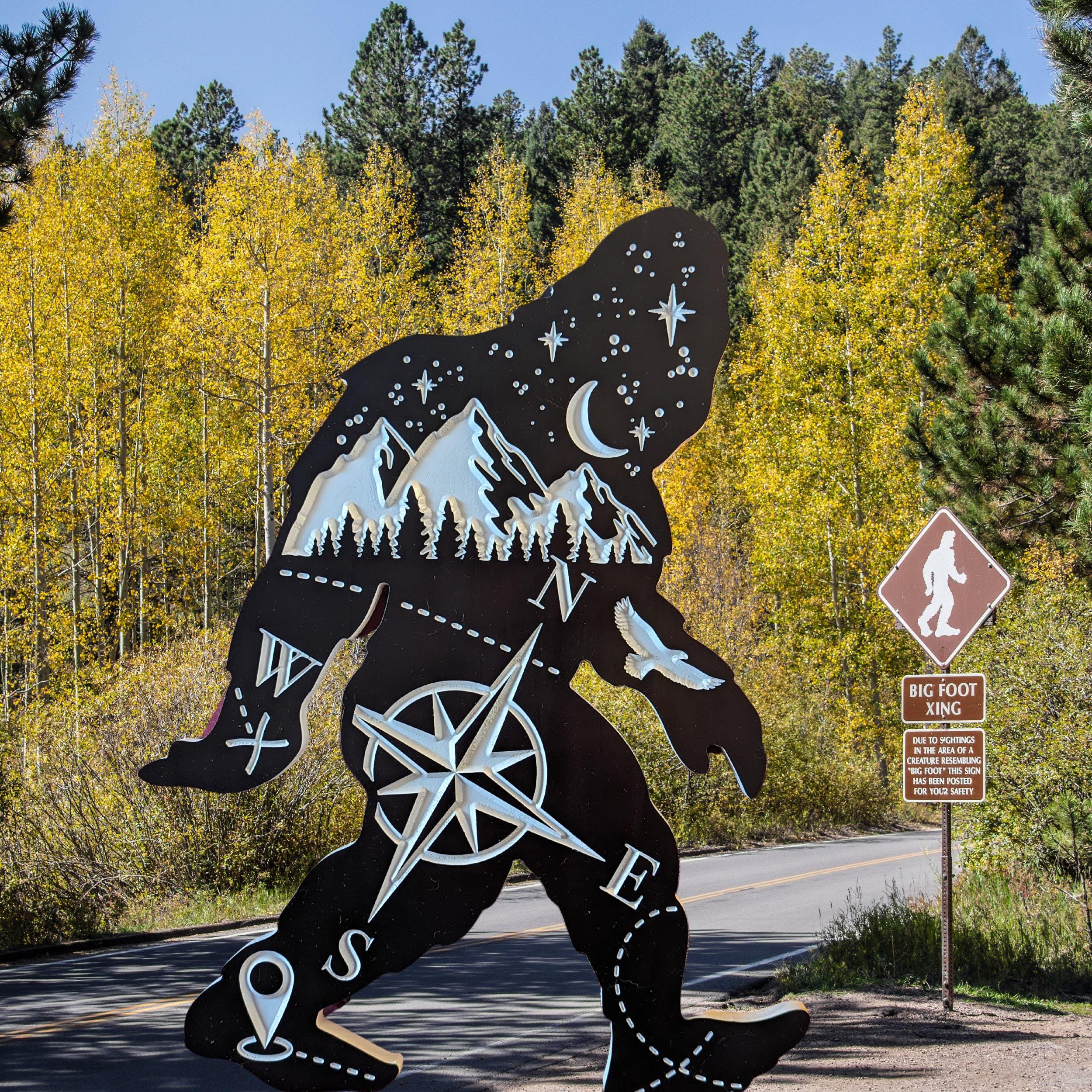 Wooden Bigfoot Art Wall Decoration Mountain Cabin Rustic Decor