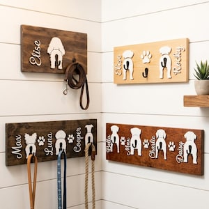 Personalized Dog Butt Leash Holder, Custom Breed Specific Gift for Dog Mom, Present for Dog Dad, Pet Accessory, Gotcha Day Present