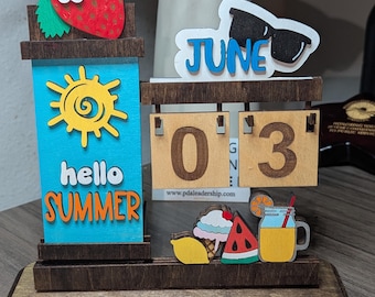 Fun Monthly Interchangeable Desktop Calendar, Monthly Theme Changing Calendar, Eco-Friendly Desktop Calendar,  Sustainable Calendar
