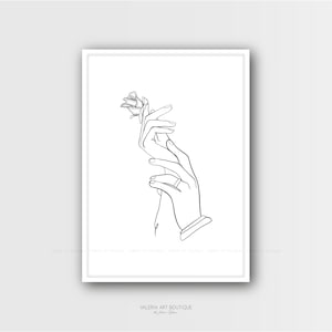 Couple Hands,Line Art,Lovers Hands,Rose Drawing,Hands Line Art,Printable Wall Art,Digital Print,Instant Download