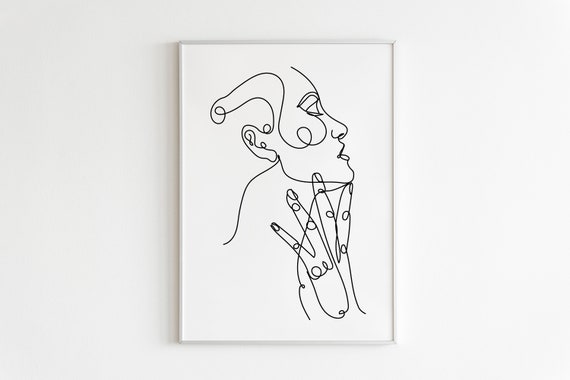 Printable Female Face Line Art Minimal Female Drawingbeauty Etsy Printable Female Face Line Art Minimal Female Drawingbeauty Etsy