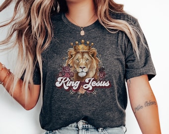 King Jesus PNG, Christian Sublimation Design, Christian Designs for Shirts, Jesus Lion PNG, Jesus Clip Art, Christian Clip Art