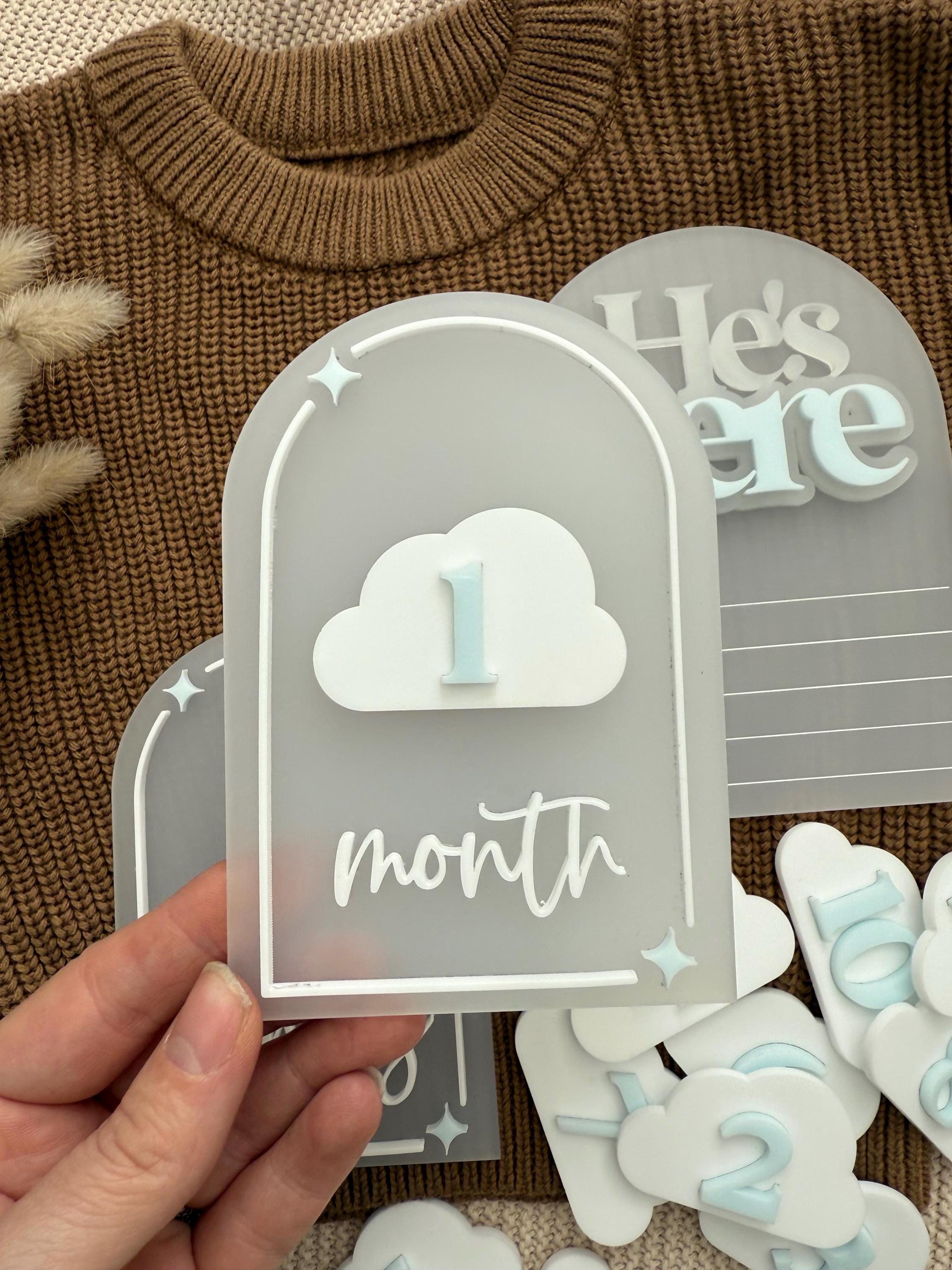 Cloud Baby Milestone Cards: Interchangeable Acrylic Photo Props - Etsy ...
