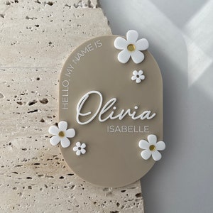 Daisy Announcement Plaque | Baby announcement | She’s here