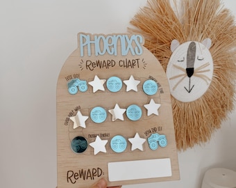 Personalised Monster Truck Reward Chart: Reusable Kids Chore Chart