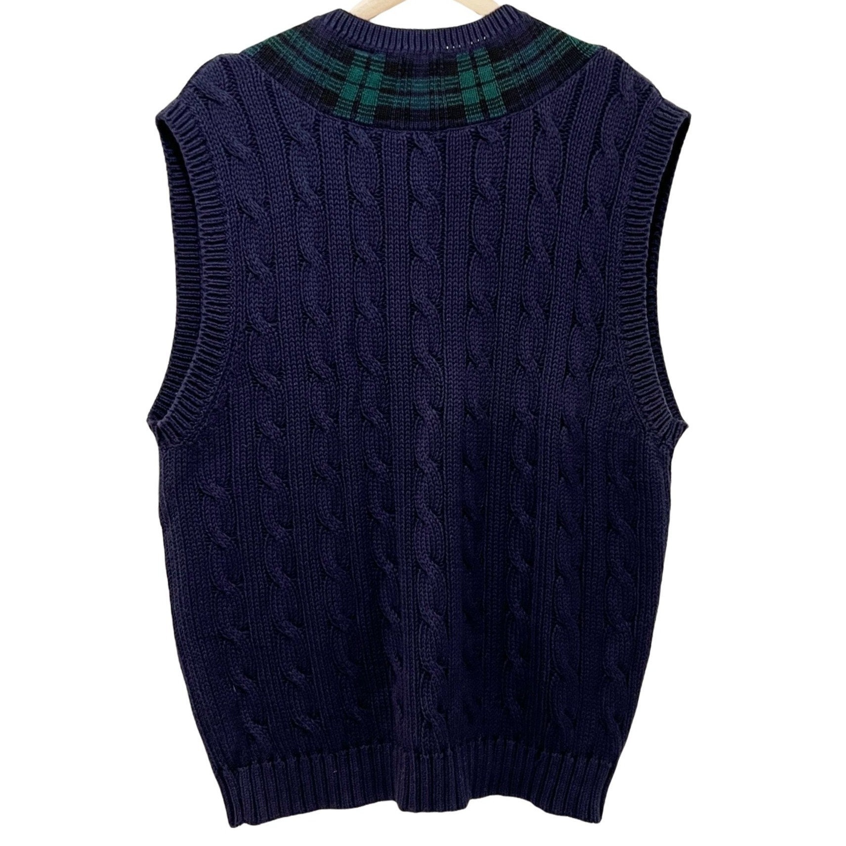 NWT VTG Gap Mens Sweater Vest Plaid 