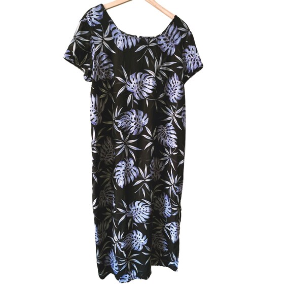 Vintage 90s Iolani Sportswear by Emme Blue Silk Hawaiian Midi - Etsy
