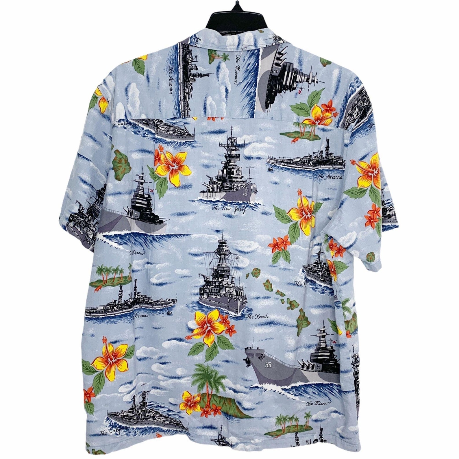 VTG Kalaheo / RJC Hawaiian Shirt Pearl Harbor Schiffe blau Etsy