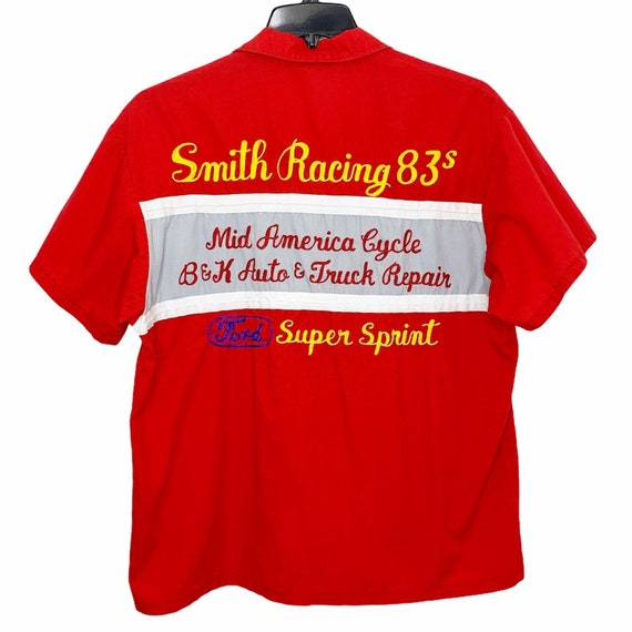VTG Racing Shirt Embroidered Ford Smith Racing Red