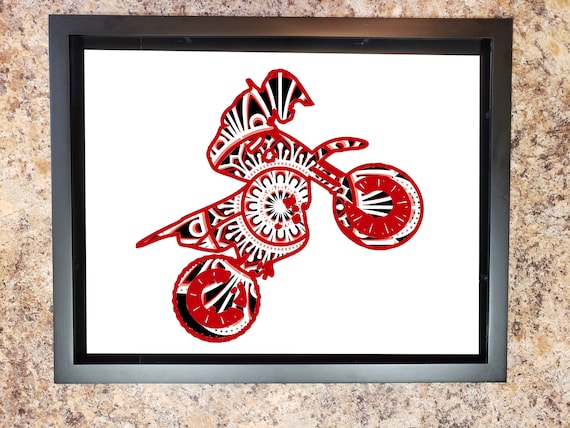 Download 3 D Motorcross Layered Mandala Svg Cut File For Cricut And Etsy