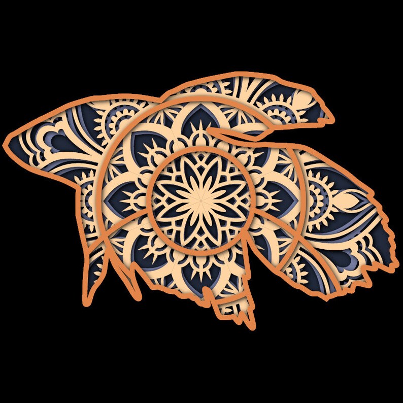 Download 3-d Layered betta fighting fish png SVG Cut File for Cricut | Etsy