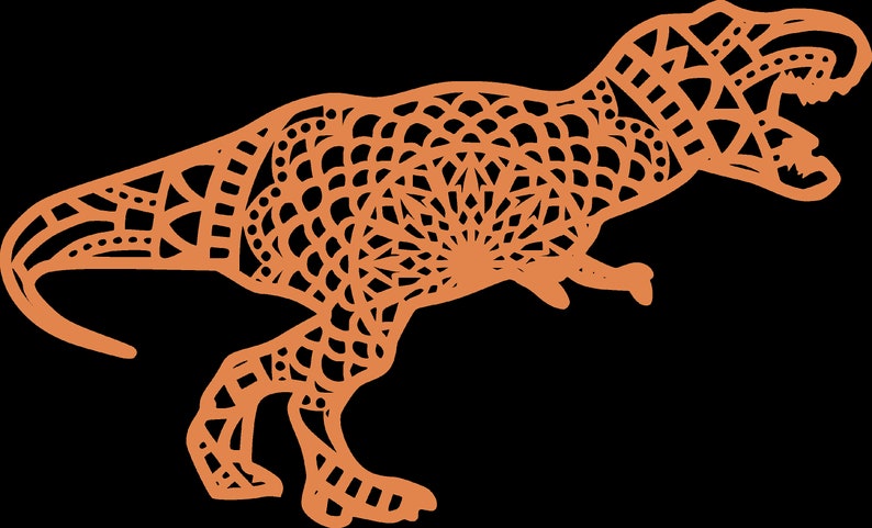 Download 3-d Layered T-Rex Mandala SVG Cut File for Cricut and | Etsy