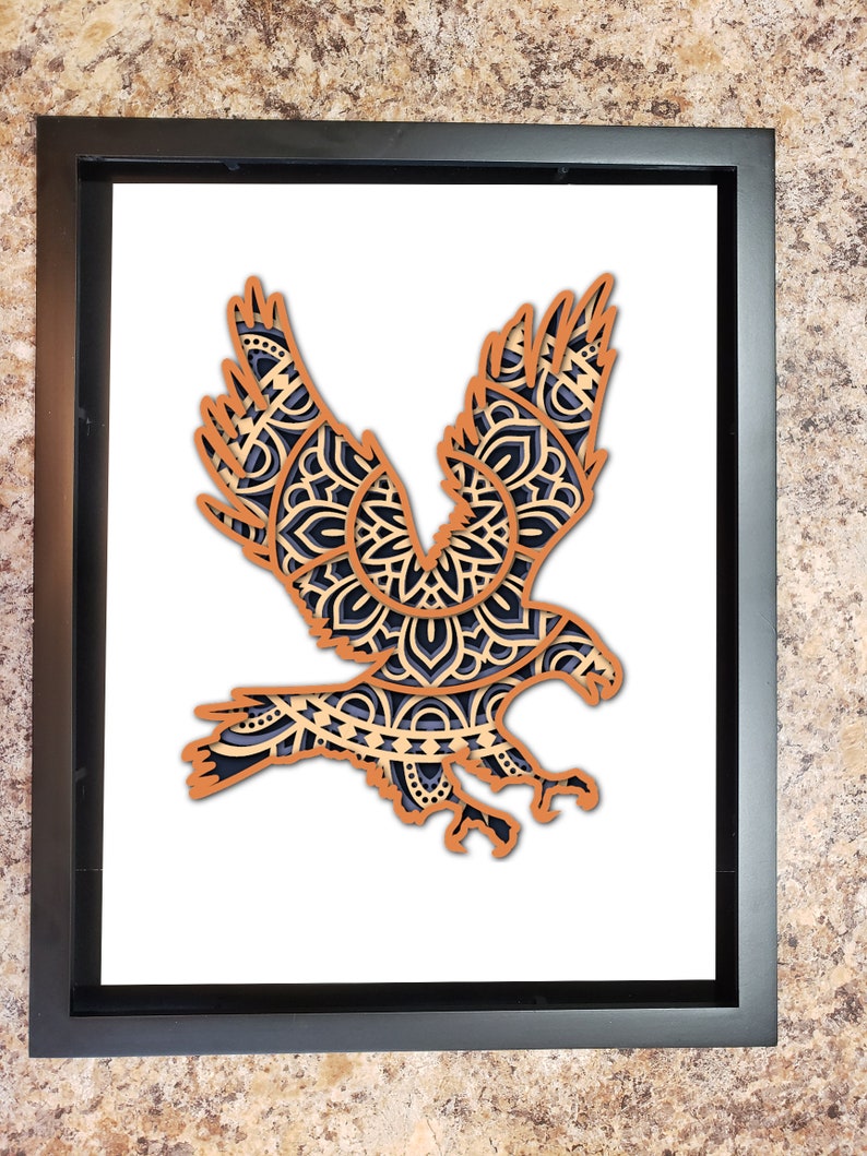 Download Patriotic 3-d layered Eagle Mandala svg cut file for ...