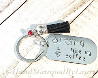 Coffee Keychain, barista, latte, galentine, friend gift, wife, girlfriend, teacher,