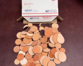 Bulk Box of Random Leather Rosettes