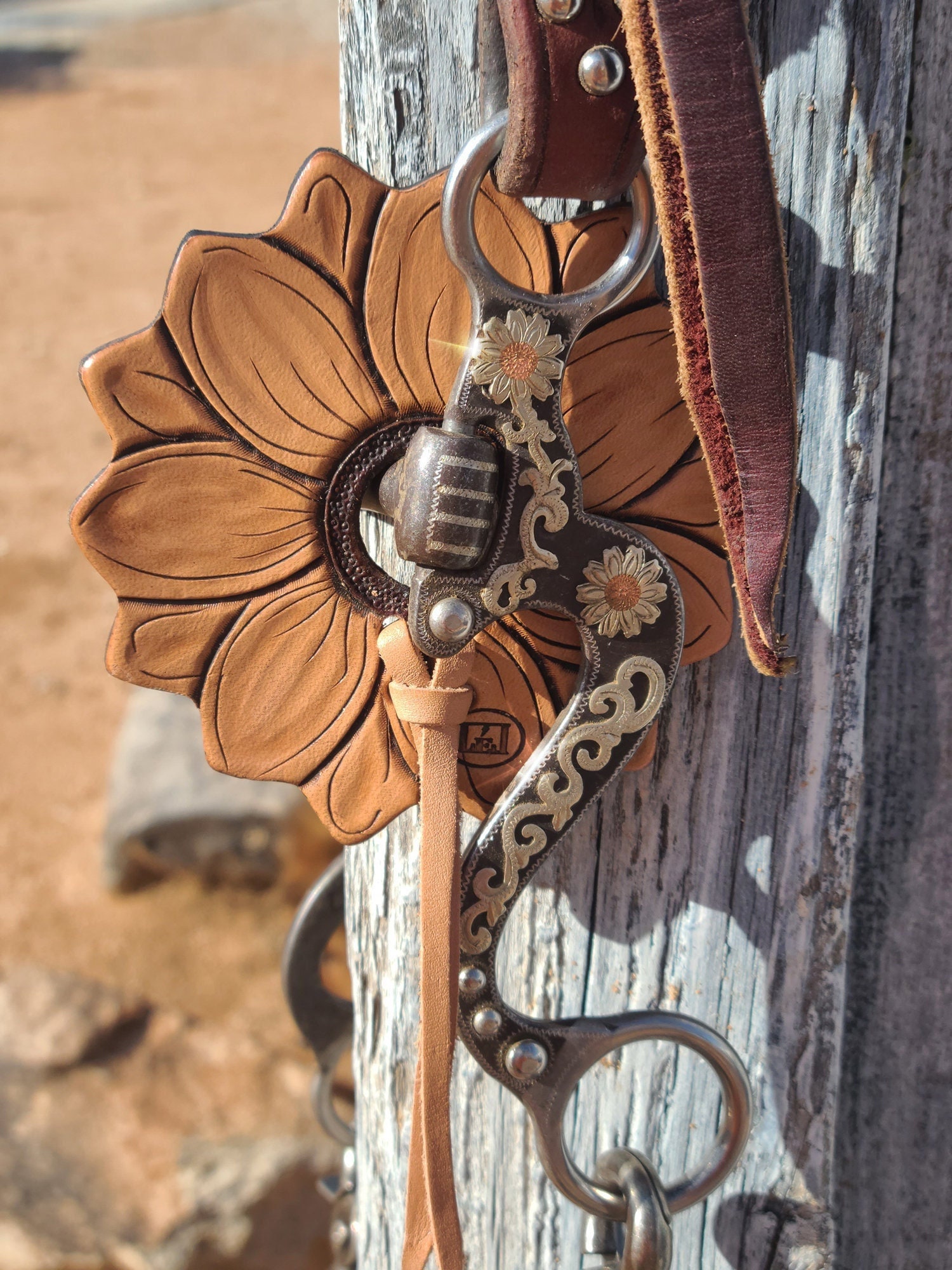 Sunflower Tooled Bit Guards