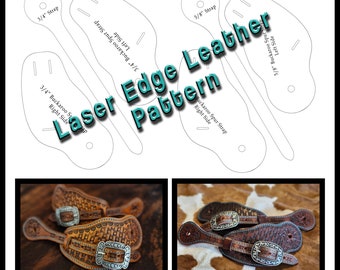 Buckaroo Spur Strap Pattern 2 Sizes Included