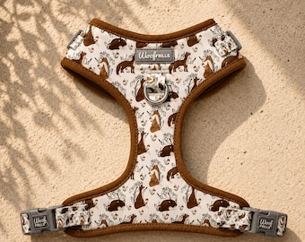 Arnés de zorro para perros, arnés ajustable de otoño para cachorros, arnés para perros lindos, arnés para teckel, regalo perfecto para perros, arnés para bulldog francés