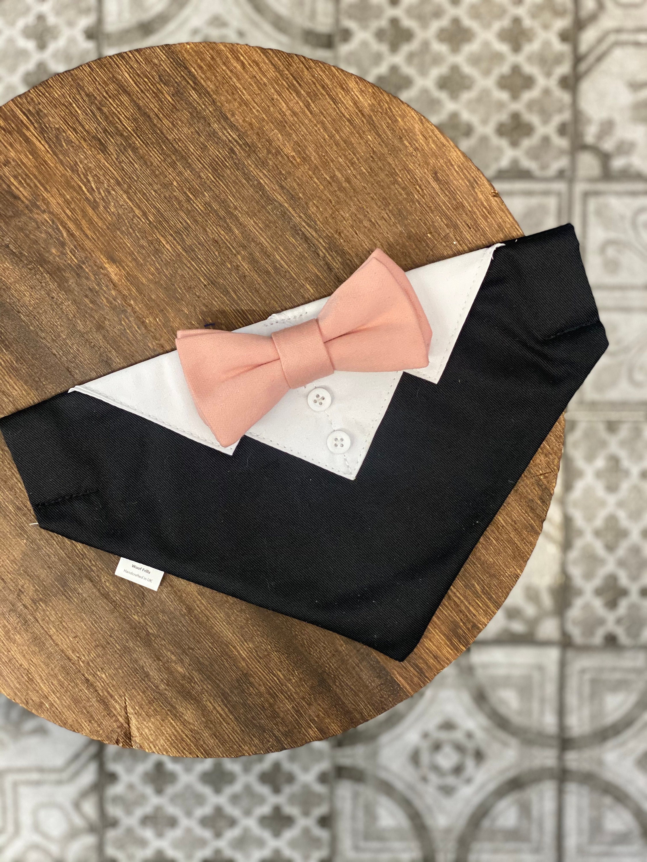 Schwarze Hochzeit Hund Smoking mit erröten rosa Fliege Etsy