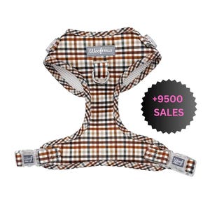 Plaid dog harness , Soft puppy harness, Boy dog harness, Cute dog harness , Soft harness for dogs ,  Dachshund harness, Frenchie harness