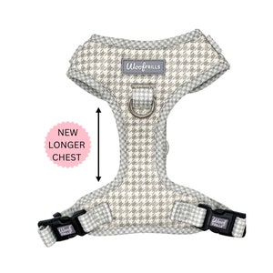 Houndstooth harness for dogs , Puppy harness, Sage Dog harness , Small harness for dogs , Large dog harness, Light dog harness