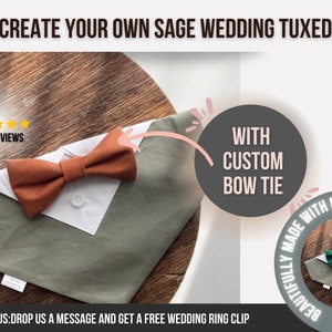 Sage Hunde Hochzeit Fliege, CUSTOM Farbe Hunde Fliege, Hunde Hochzeits outfit, Hunde Hochzeit Bandana, Hunde Hochzeitskleidung, Hochzeitsoutfit für Hunde