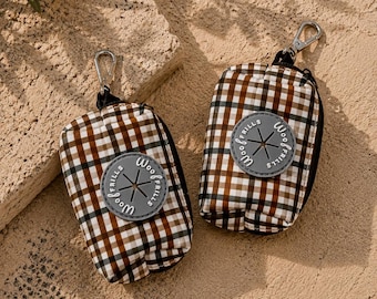 Soporte de neopreno para bolsas de excrementos con clip, bolsa para premios de perro, artículos esenciales para pasear al perro.
