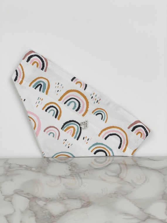 Colorful Rainbow Over the Collar Dog Bandana Extra Extra Small