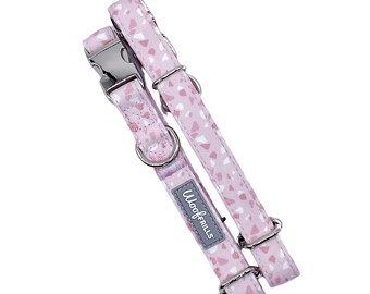 Pink dog collar, Spots adjustable dog collar, Pink collar for dogs, cute dog collar , Collar for small dogs, Girl dog collar