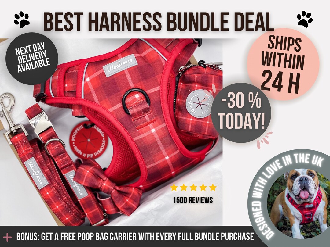 Harness for Large Dogs Bundle Set of Your Choice , Strong Step in