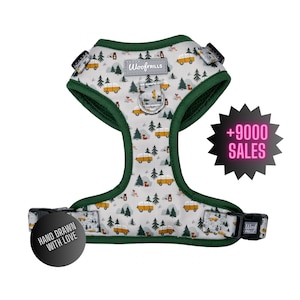 Camper van dog harness Adventure dog harness ,Unisex dog harness, Puppy harness, Dachshund harness, Frenchie harness, Comfortable harness