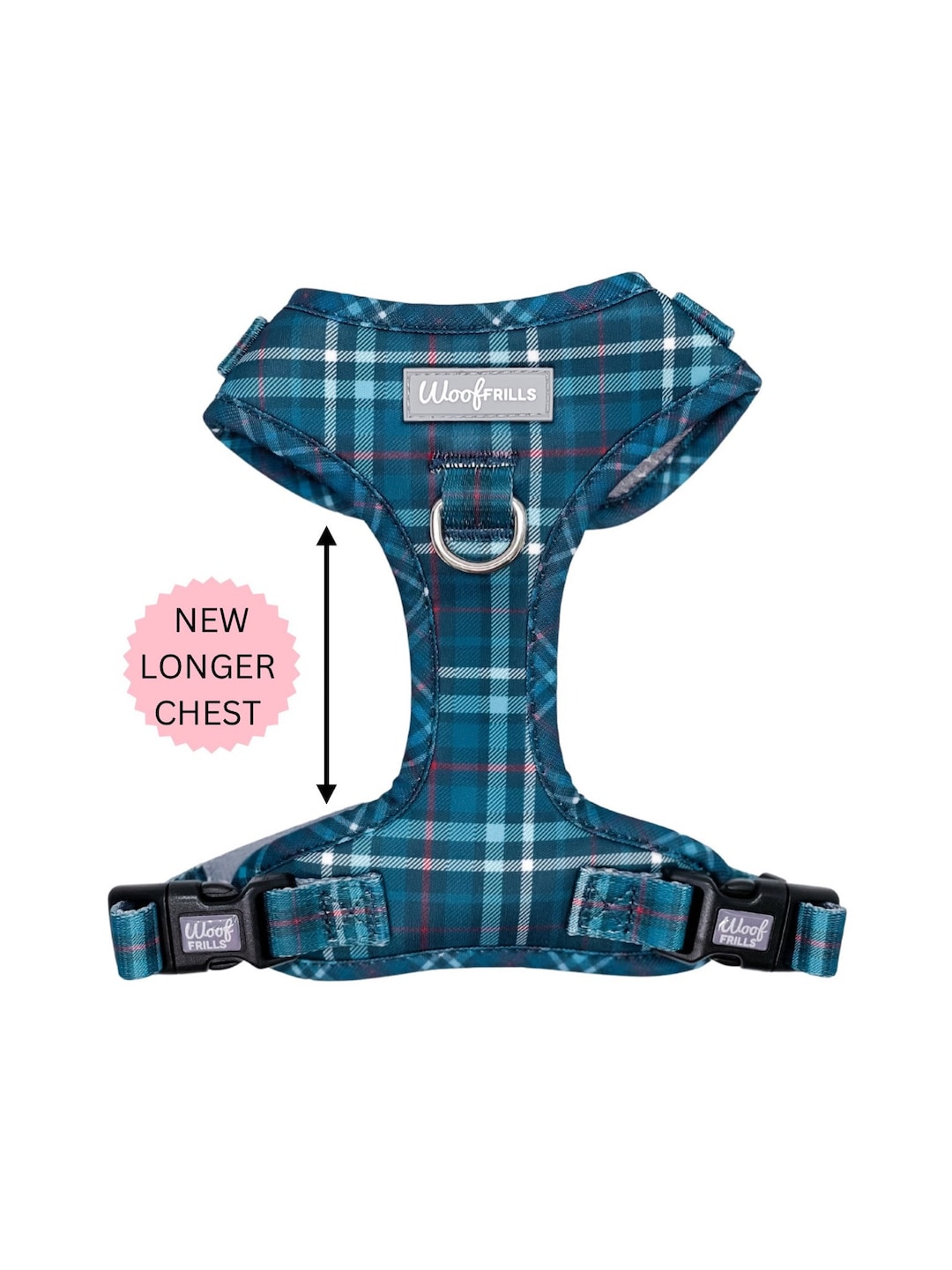 Tartan Harness for Dogs , Blue Puppy Harness, Tartan Dog Harness , Blue