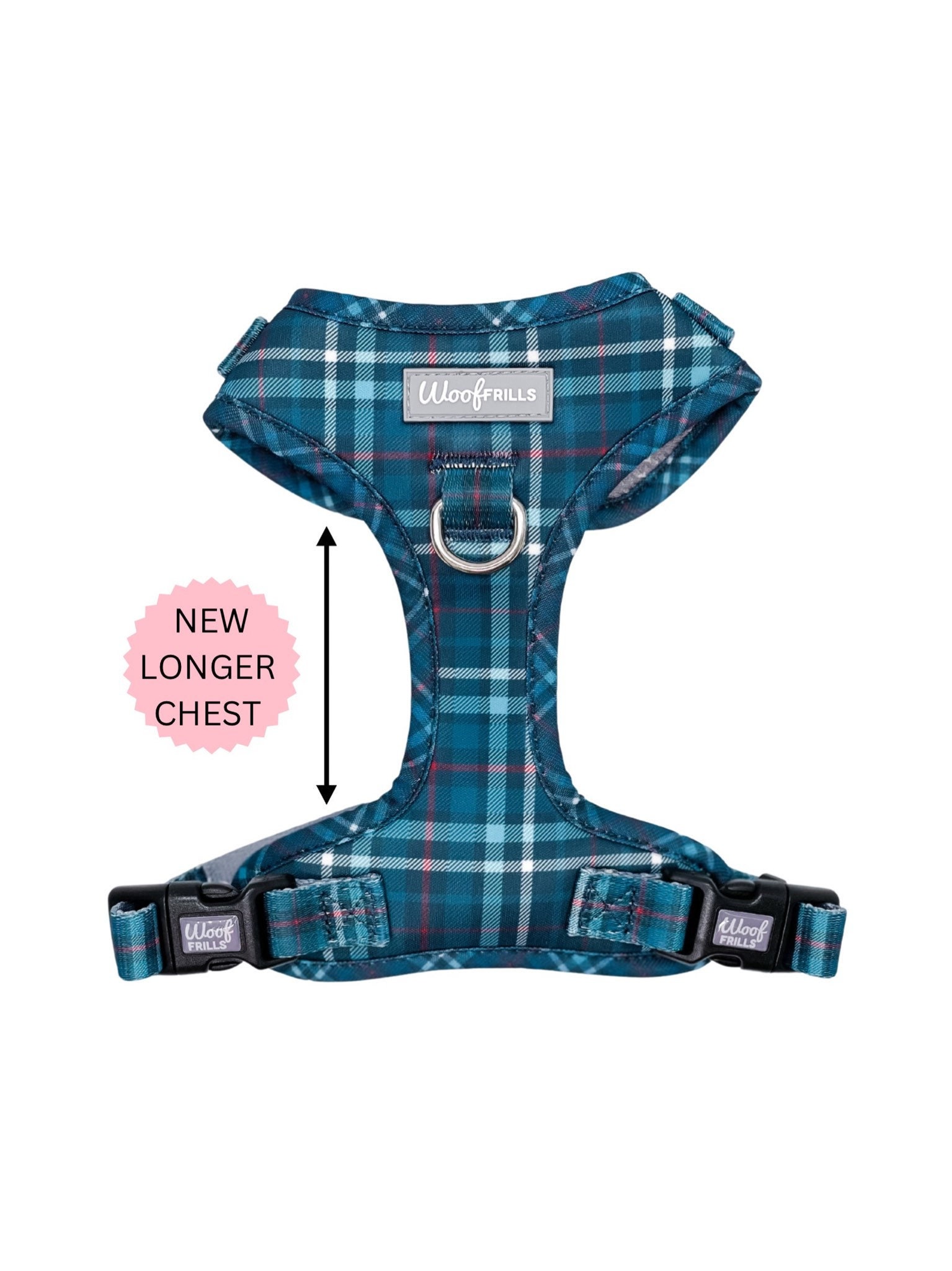 Green Plaid Dog Harness