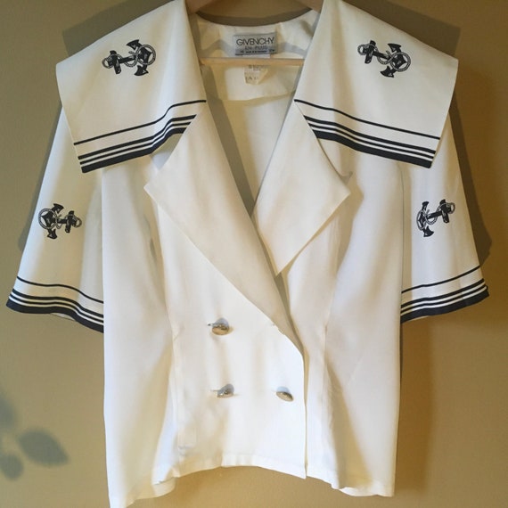 GIVENCHY Silk-blend Nautical Blouse