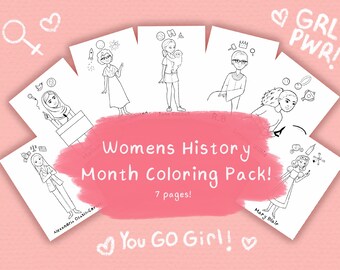 Womens History Month Coloring Page Pack!