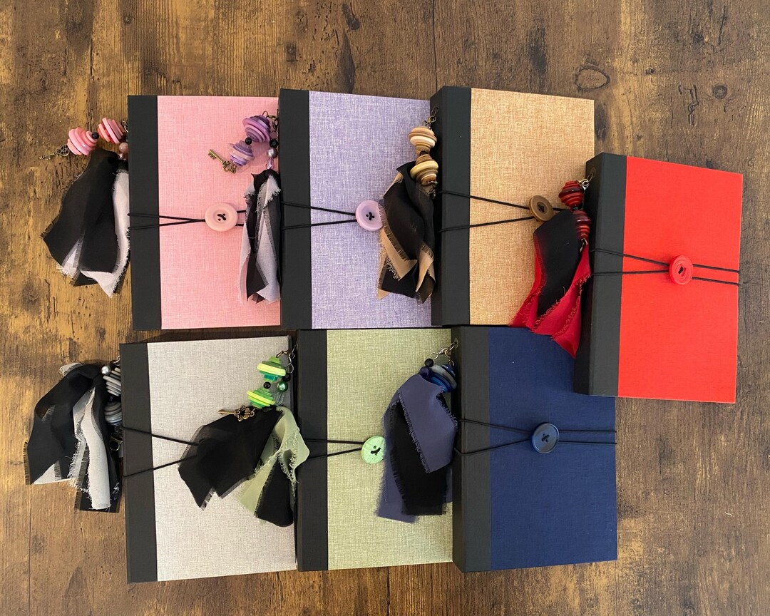 Handmade Hardcover Journal | Book Cloth Cover | 120 Coffee Dyed Blank ...