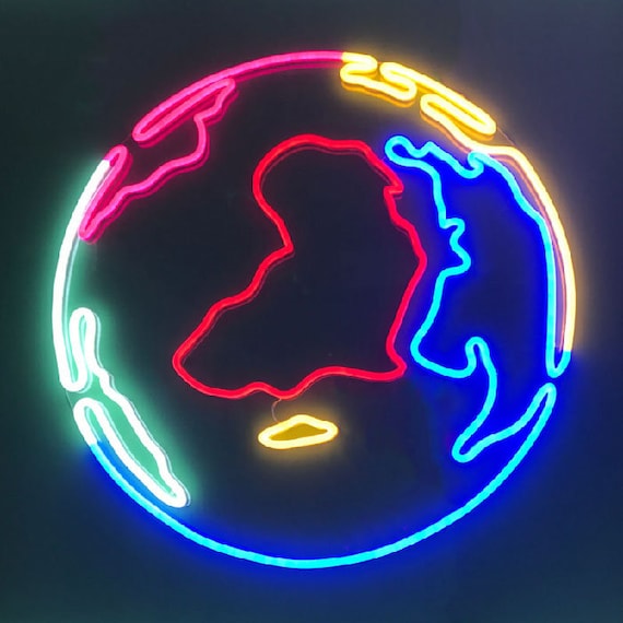 Neon globe light deals