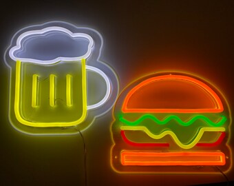 Beer Neon Sign, Bar Neon Light, Pubs, Beer Night