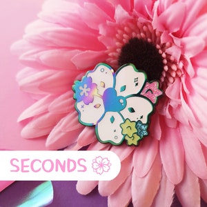 SECONDS ~ Rainbow Sakura [Rainbow Metal Enamel Pin]