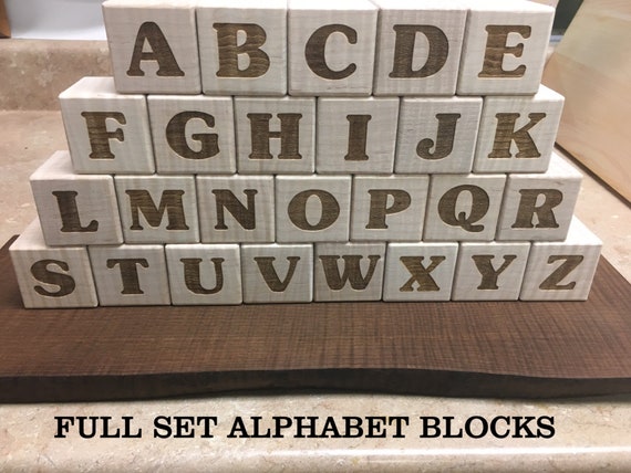 custom alphabet blocks
