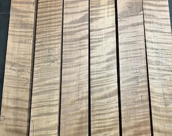 Roasted/Torrefied Curly Maple Guitar Neck Test Blank-  TEST/B GRADE neck blank