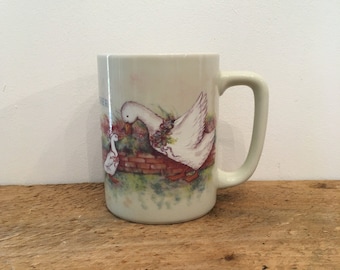 Otagiri Goose Mug: Vintage Hand-Painted Ceramic, Made in Japan