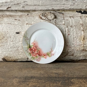 Vintage Limoges Trinket Dish: Handgemalte rosa Rosen, GDA Frankreich