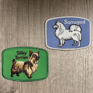 Vintage Dog Patches — Samoyed & Silky Terrier