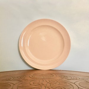 Vintage Poole Pottery Plate: Peach Twin Tone MCM Dinnerware
