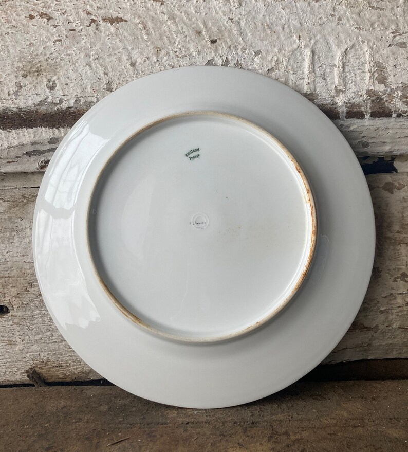 Limoges Dinner Plates Limoges Green and Gold Limoges Set Etsy