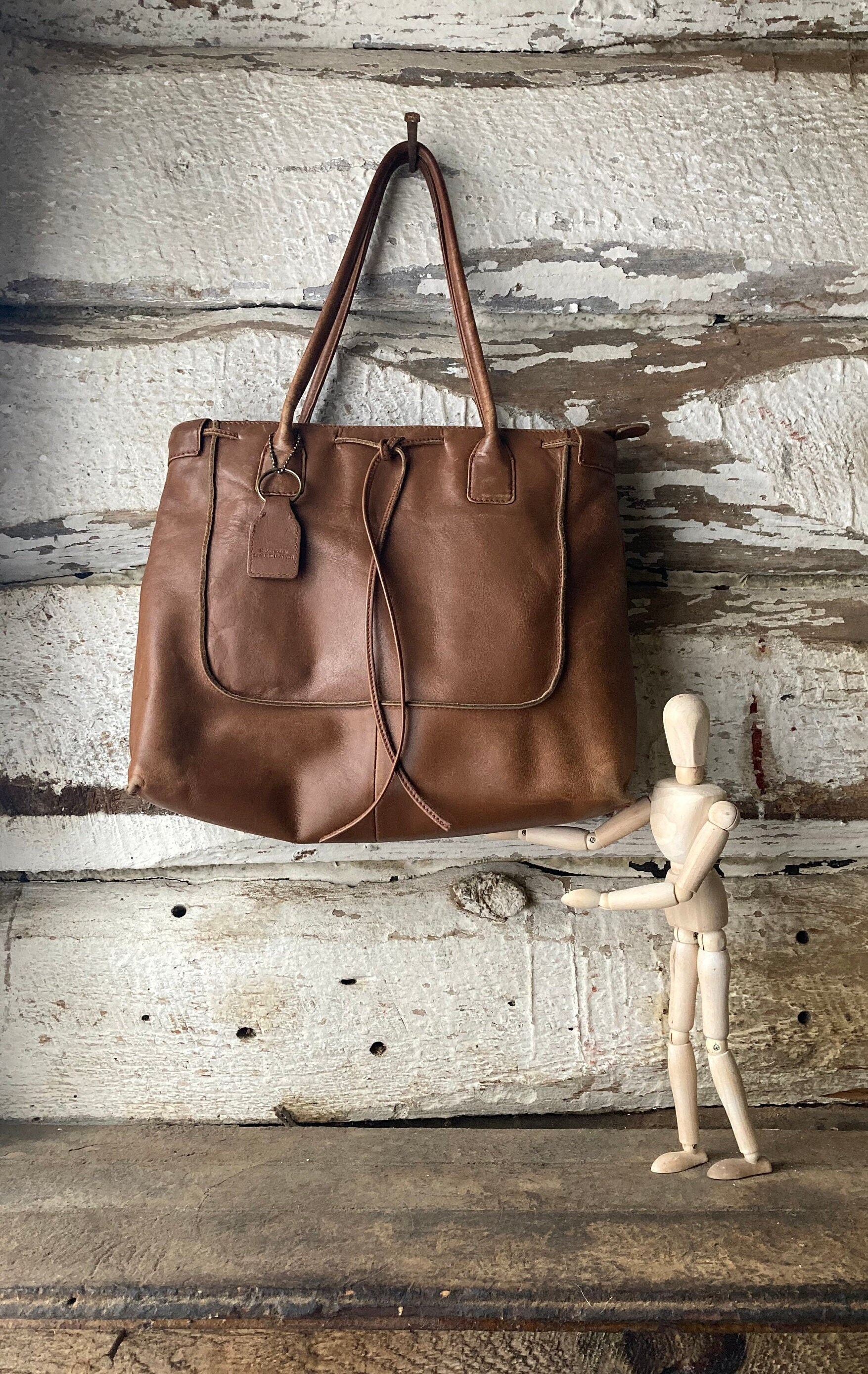 Chocolate brown leather handbags hot sale