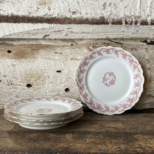 Limoges Plate Set - Limoges Pink - Limoges Pink Roses - Limoges Flowers - Limoges Side Plates - Limoges Elite - Limoges Antique
