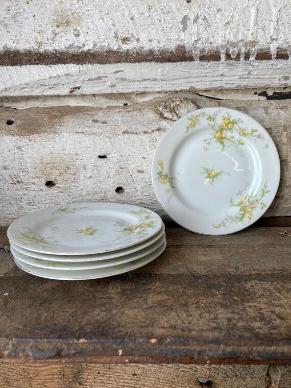 Plates Yellow Limoges Limoges Yellow Flower Limoges Yellow Plates