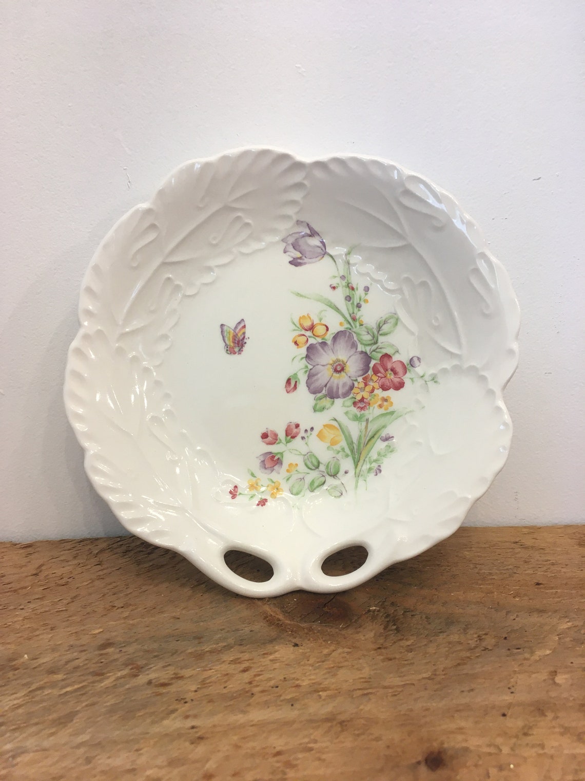 Rare Tiffany & Co. Green Cabbage With White Bunny Ceramic Candy Bowl